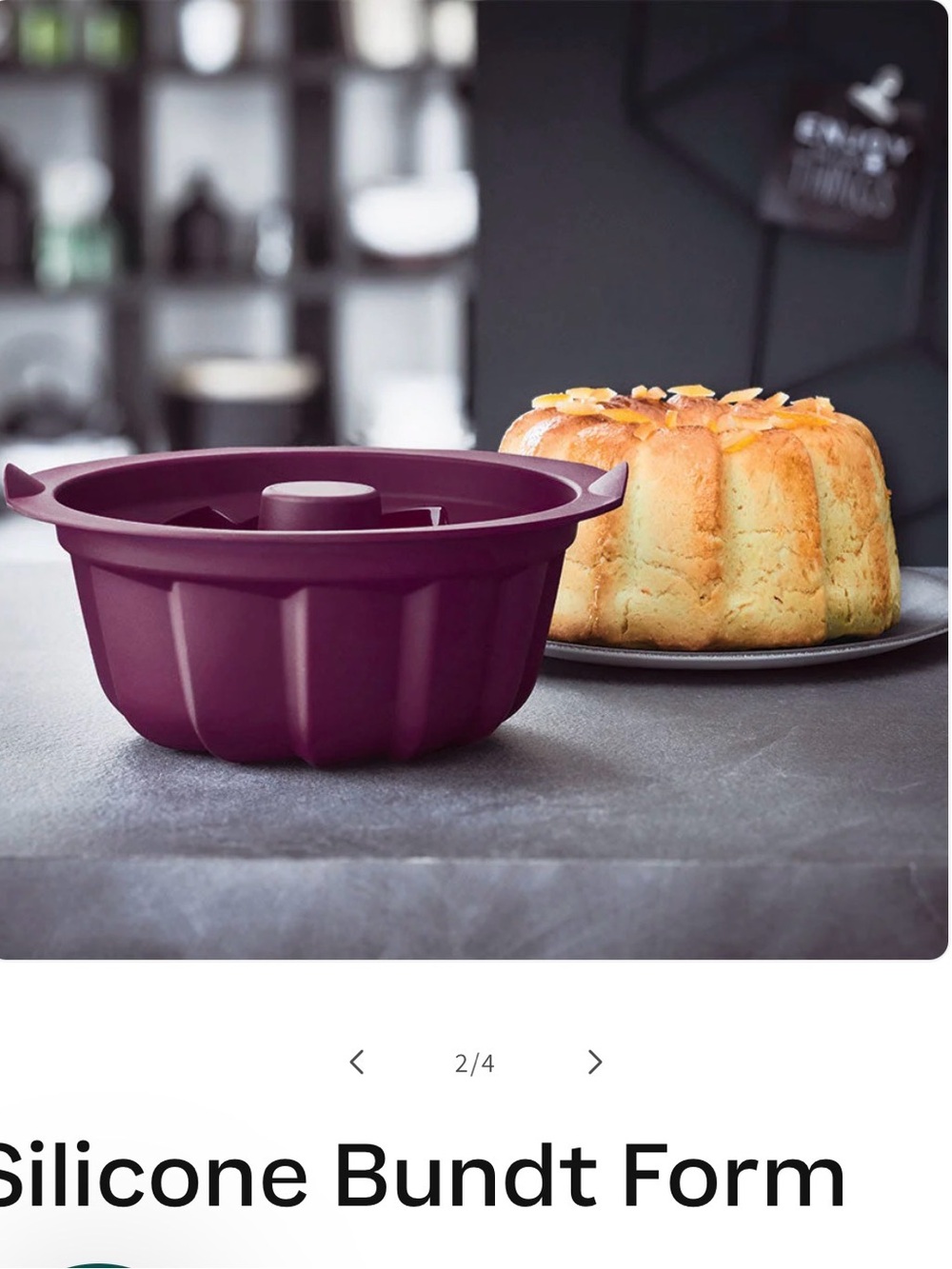 Silicone Bundt Cake Pan - Deep Plum